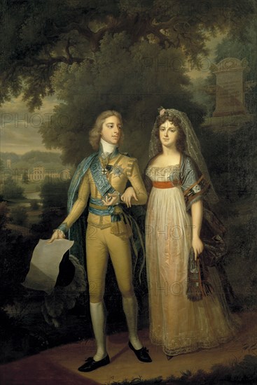 Gustav IV Adolf, 1778-1837, King of Sweden and Fredrika Dorotea Vilhelmina..., c.1797-c.1800. Creator: Jonas Forsslund.