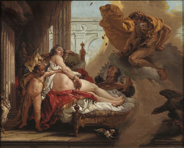 Danaë and the Shower of Gold, 1753. Creator: Jonas Hoffman.