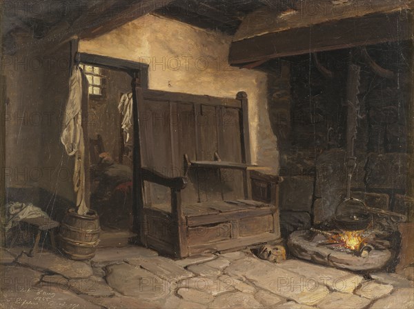 A Cottage Interior. Study. Creator: Vilhelm Wallander.