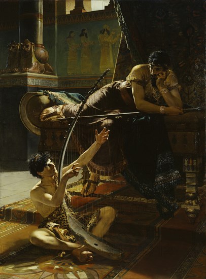 David and Saul, 1885. Creator: Julius Kronberg.