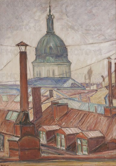 Above the Rooftops, Östermalm, Stockholm. Creator: Karl Nordström.