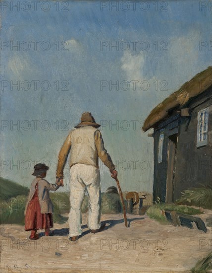 Blind Christian. Study, c.1881. Creator: Michael Peter Ancher.