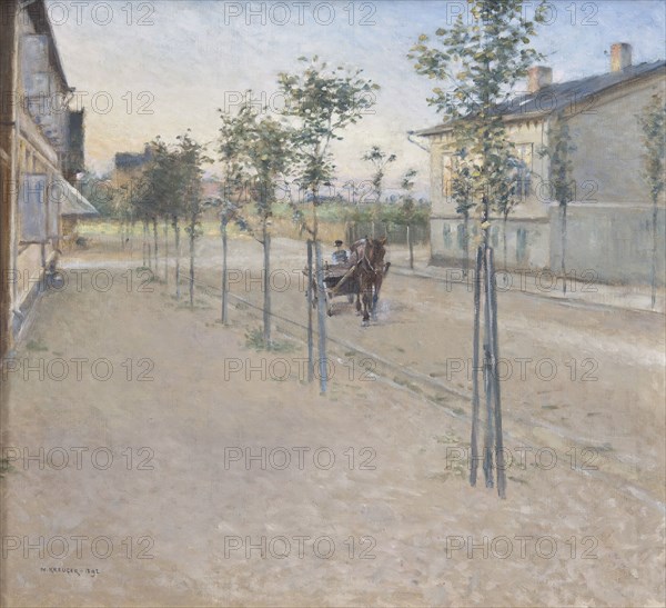 Evening in Varberg, 1892. Creator: Nils Kreuger.