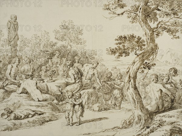 Bacchanal, c18th century. Creator: Ottmar Elliger the Younger.