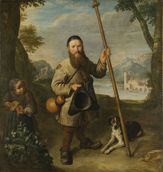 Dwarf in a Landscape, 18th century. Creator: Pieter Snayers.