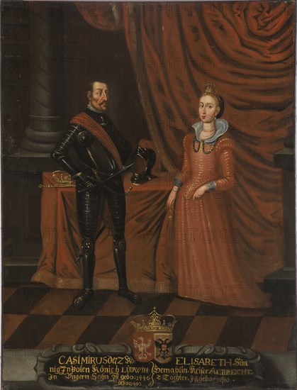 Casimir IV (1427-1492), King of Poland, and his consort Elizabeth (1437-1505),  c15th century. Creator: Anon.