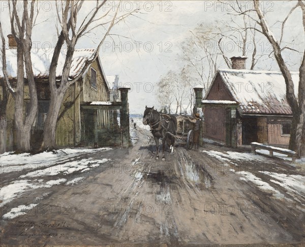 At the City Toll Gate, 1892. Creator: Victor Forssell.