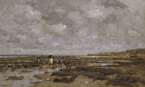 Clam-Pickers in Villerville. Creator: Wilhelm von Gegerfelt.