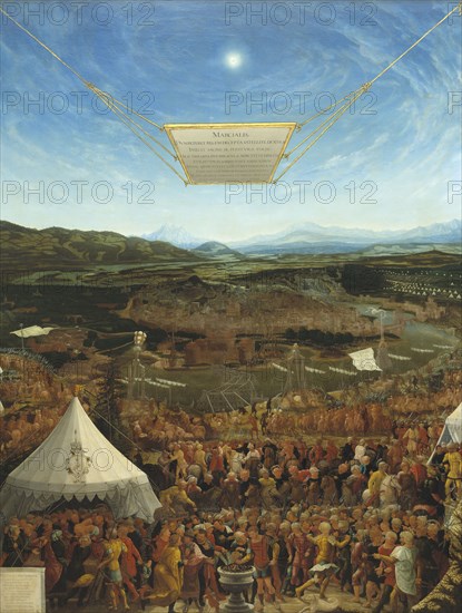 Mucius Scaevola before King Porsenna, 1533. Creator: Abraham Schöpfer.