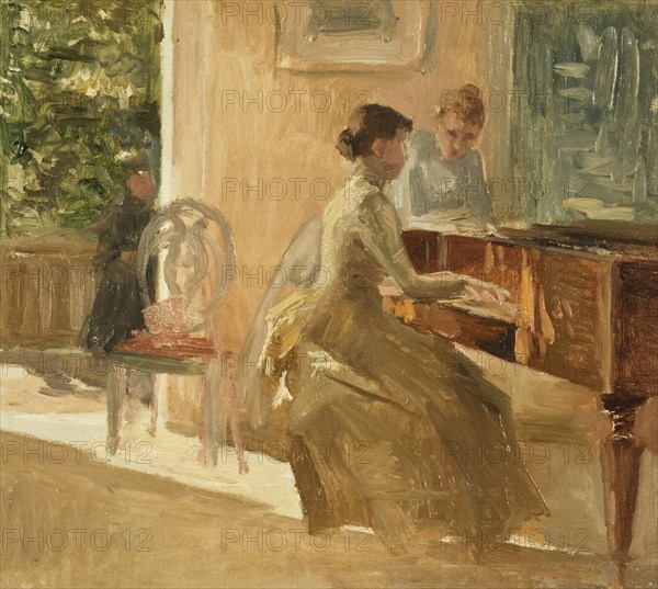 In the Drawing-room at Haiko, 1888. Creator: Albert Edelfelt.