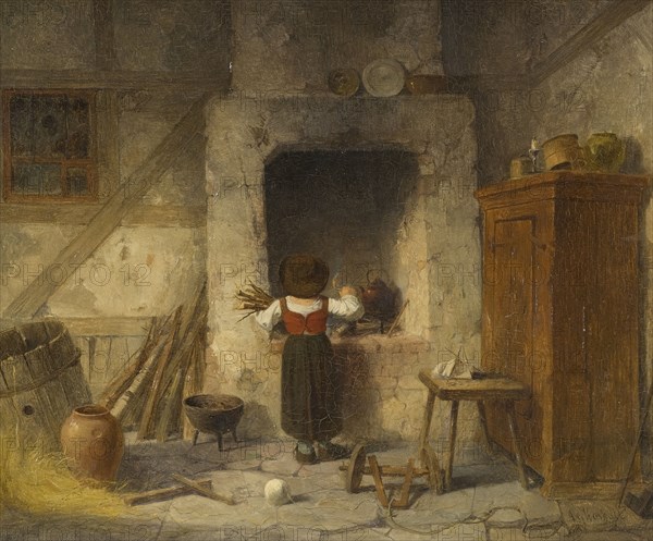 Household Work, 1866. Creator: Anders Gustaf Koskull.