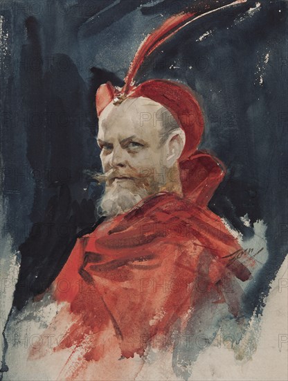 Mephisto (Consul Dahlander), 1884. Creator: Anders Leonard Zorn.