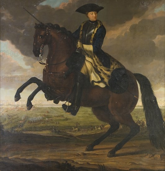Karl XII, 1682-1718, King of Sweden, Palatine Count of Zweibrücken., late 17th-early 18th century. Creator: Anders von Cöllen.