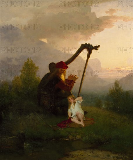 King Heimer and Aslög, 1856. Creator: Johan August Malmström.