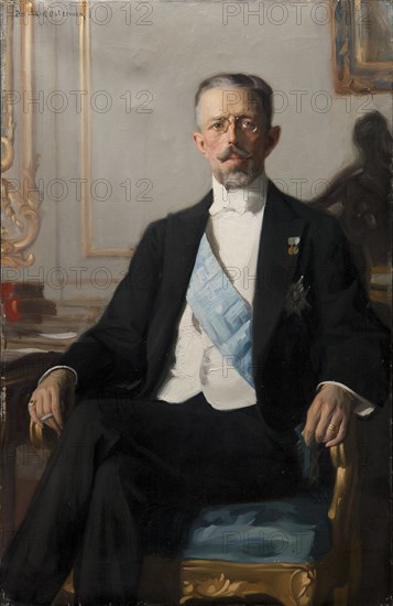 Gustav V (1858-1950), Crown Prince of Sweden and Norway, King of Sweden, married to Victoria... Creator: Gustav Bernhard Osterman.