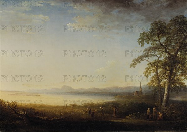 Landscape at Mora church, 1808. Creator: Carl Johan Fahlcrantz.