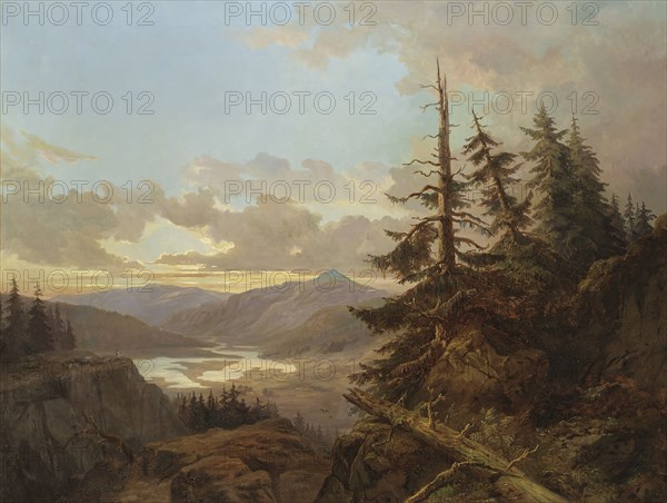 Norwegian Landscape in the Light of Early Morning. Creator: Charles XV, King of Sweden.