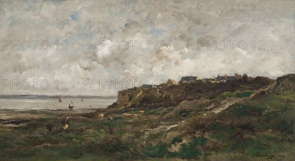 Low Tide at Villerville, 1873. Creator: Charles Francois Daubigny.