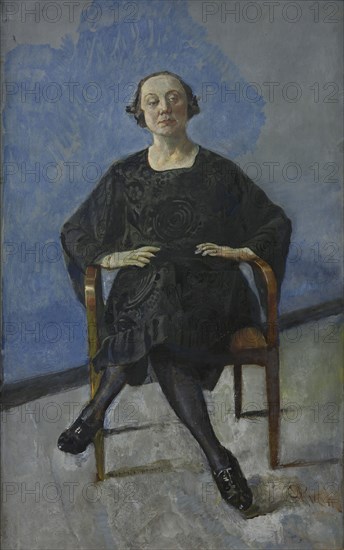 Naima Wifstrand, the Actress, 1922. Creator: Christian Krohg.