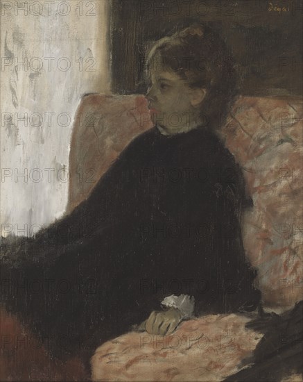 Lady in Black, c1860s. Creator: Edgar Degas.