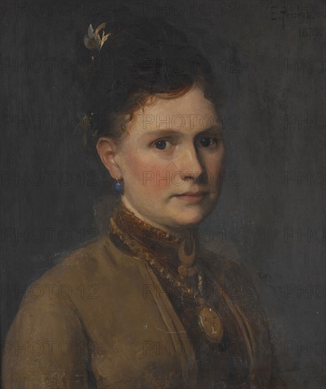 Maria Agnes Claesson (1843- after 1903), married to the artist Edvard Perséus, 1878. Creator: Edvard Perseus.