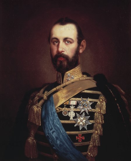 Karl XV (Karl Ludvig Eugen), 1826-72, King of Sweden and Norway, mid-late 19th century. Creator: Gottfrid Virgin.