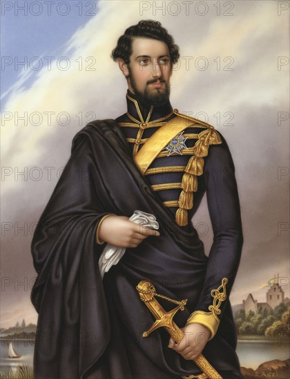 Karl XV, 1826-1872, King of Sweden, c1850s. Creator: Gotthelf Rudolf Asel.