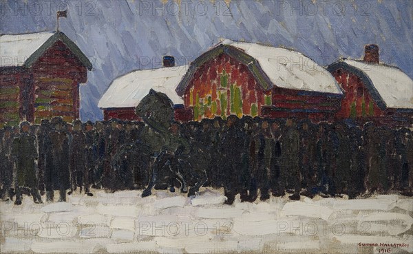 Horse-Sale, 1916. Creator: Gunnar August Hallström.