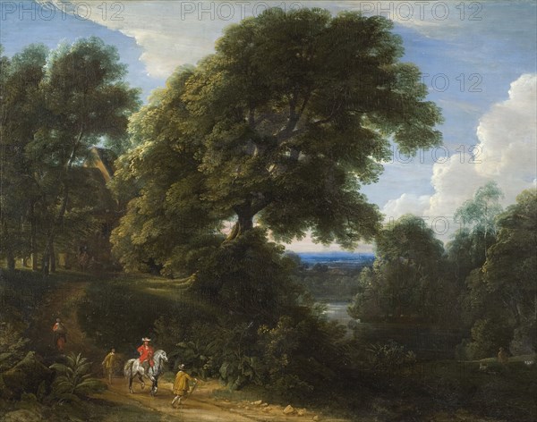 Landscape with a Rider in Red. Creator: Jacques d'Arthois.