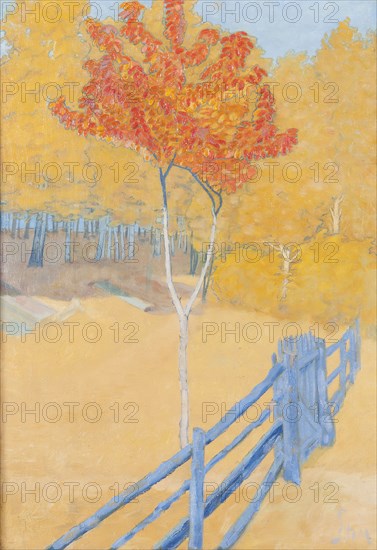 Autumn landscape, 1906. Creator: John Sten.