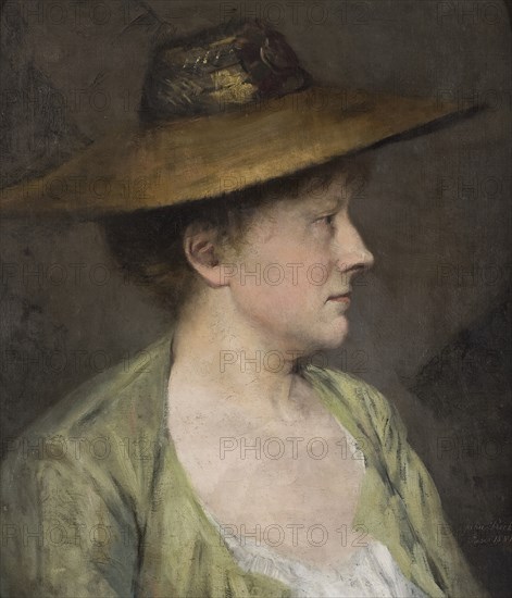 Female portrait, 1881. Creator: Julia Beck.