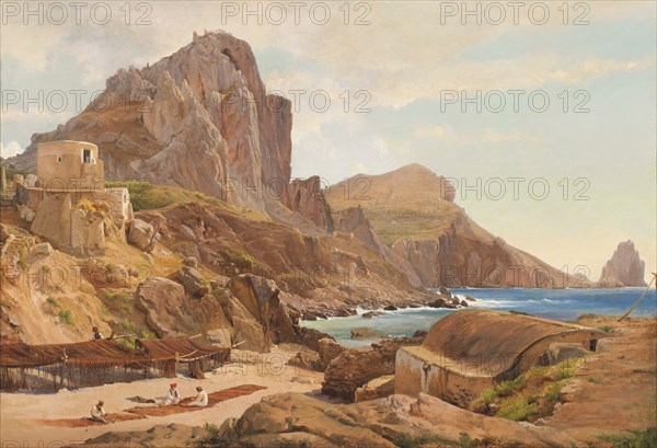 Marina Piccola, Capri, c.1844. Creator: Louis Gurlitt.