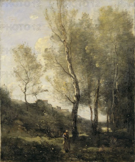 Landscape with poplars. Creator: Unknown.