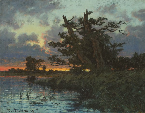 Landscape after Sunset, 1869. Creator: Per Ekstrom.