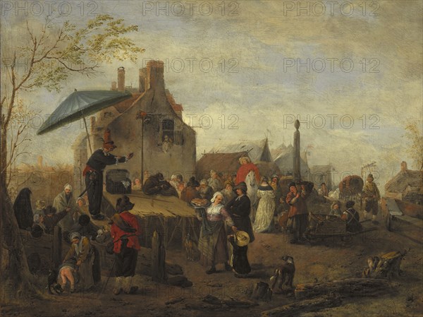 Juggers at a Market. Creator: Philip Wouverman.