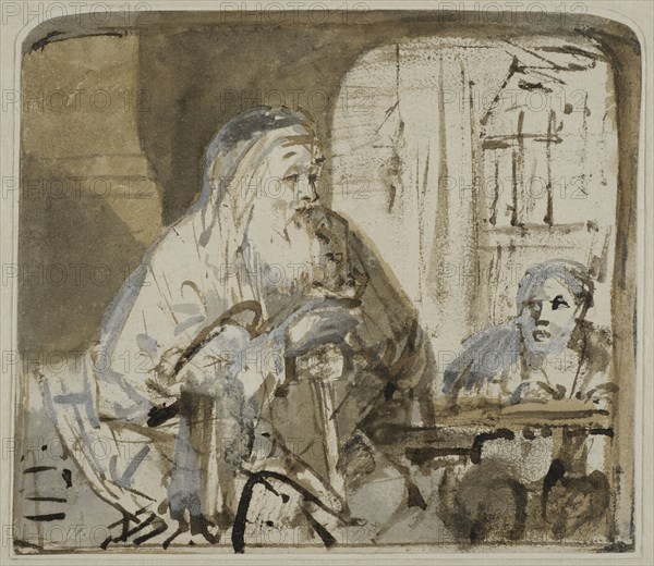 Homer dictates to a scribe. Creator: Rembrandt Harmensz van Rijn.