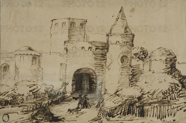 Landscape with mount. Creator: Rembrandt Harmensz van Rijn.