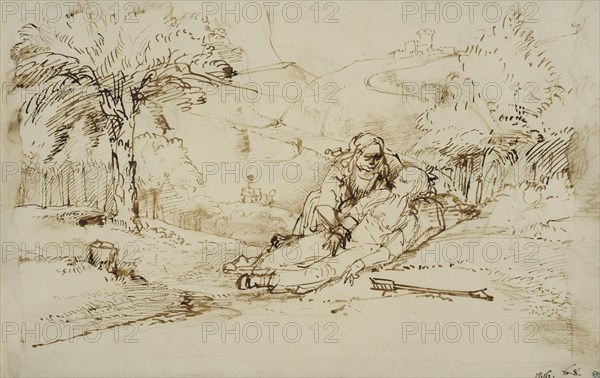 Landscape with Kefalos and Prokris. Creator: Rembrandt Harmensz van Rijn.
