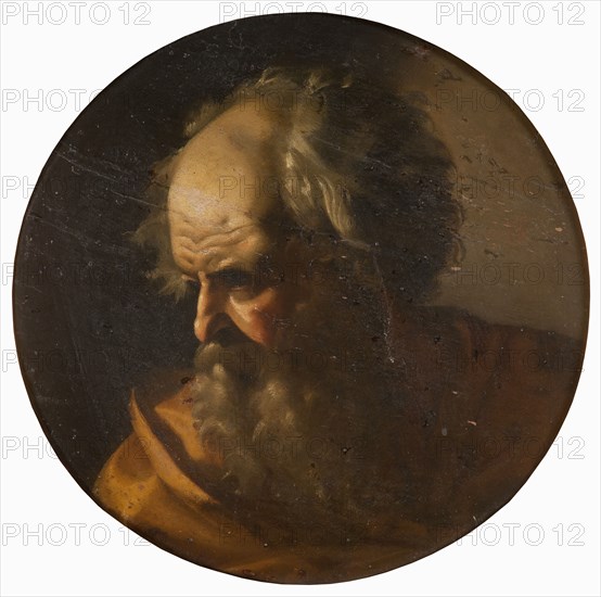 Head of an Apostle, first half of 17th century. Creator: School of Caravaggio.
