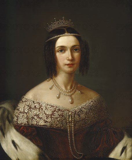 Josefina, 1807-1876, Queen of Sweden and Norway, Princess of Leuchtenberg, 1841. Creator: Sophie Adlersparre.