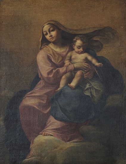 Madonna and Child on a Cloud, 18th century. Creator: Unknown.