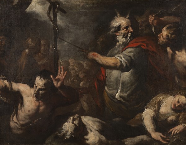 Moses and the Brazen Serpent, 17th century. Creator: Unknown.