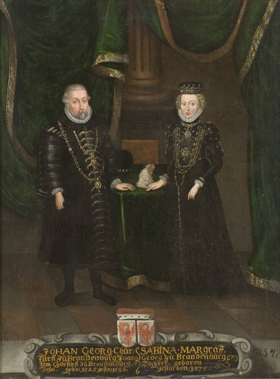 Johan Georg, 1525-1598, Elector of Brandenburg. Sabina, 1529-1575, c16th century. Creator: Anon.