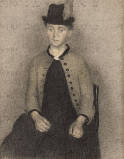 Ida Ilsted, the Artist's Wife, 1890. Creator: Vilhelm Hammershoi.