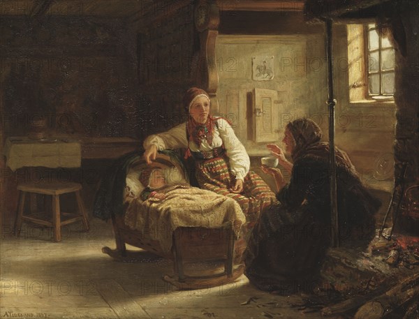 The Fortune-teller, 1857. Creator: Adolph Tidemand.