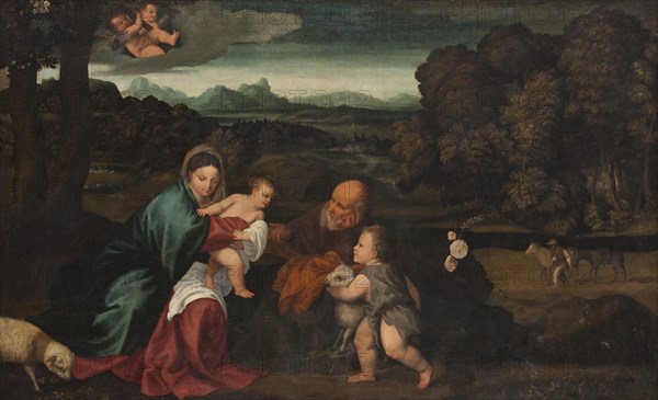 The Holy Family with the Infant St John. Creator: Unknown.