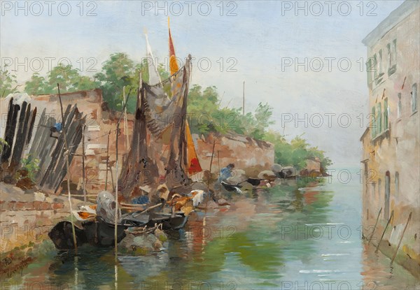 Scene from a Venetian Canal. Sketch. Creator: Augusta Borjesson.