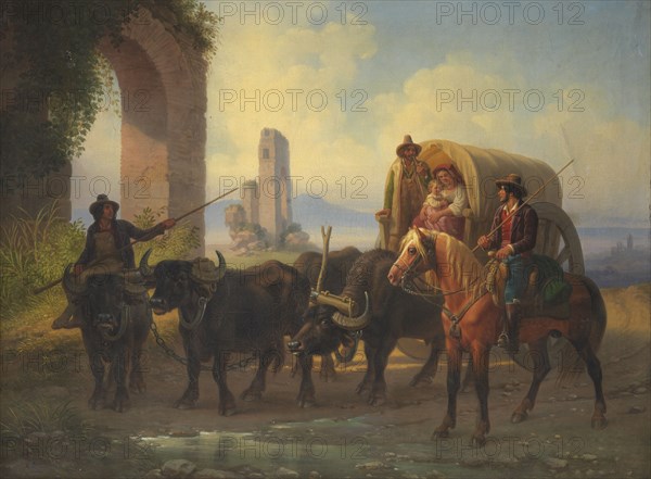 Travellers by Aqua Claudia, early 19th century. Creator: Alexander Lauréus.