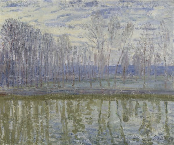 On the Shores of Loing, 1896. Creator: Alfred Sisley.