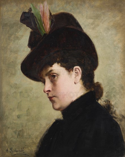 Portrait of a Woman,  c.1880. Creator: Amanda Carolina Vilhelmina Sidwall.